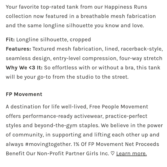 Nwot Free People Movement Happiness Runs Mesh Crop Tank - Picture 4 of 11